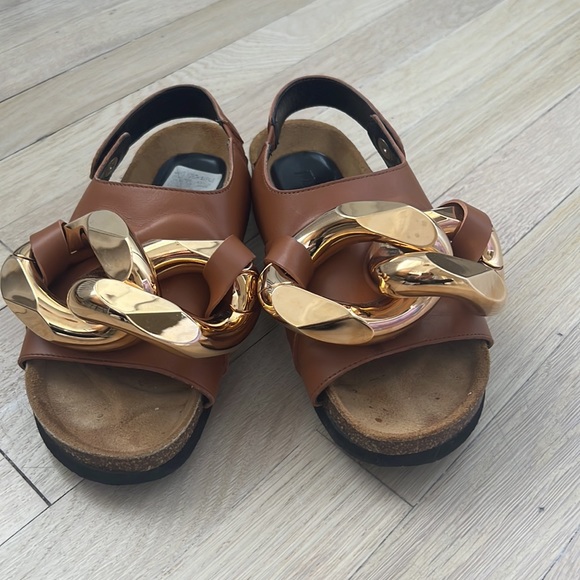 JW Anderson Chain Trim Leather Sandals size 35 - Picture 2 of 4